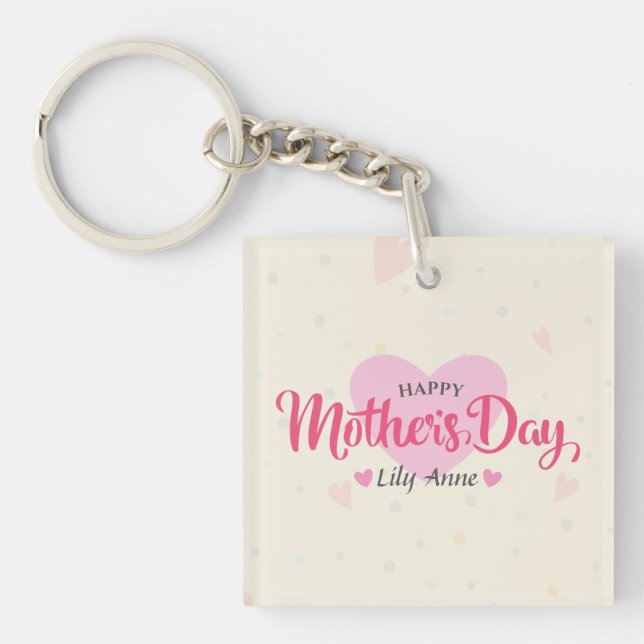 Personalized Custom Mother's Day | Keychain (Front)