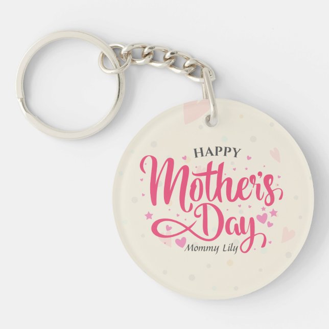 Personalized Custom Mother's Day | Keychain (Front)