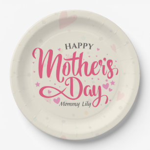 Personalized Custom Mother's Day   Paper Plate