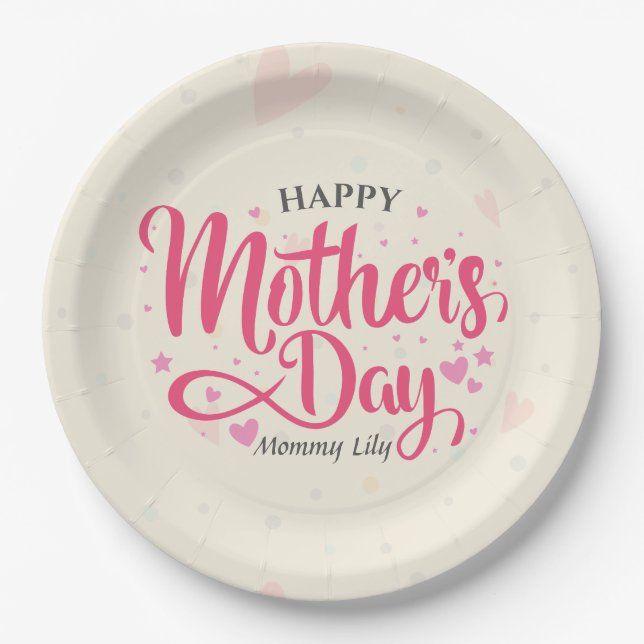 Personalized Custom Mother's Day | Paper Plate (Front)