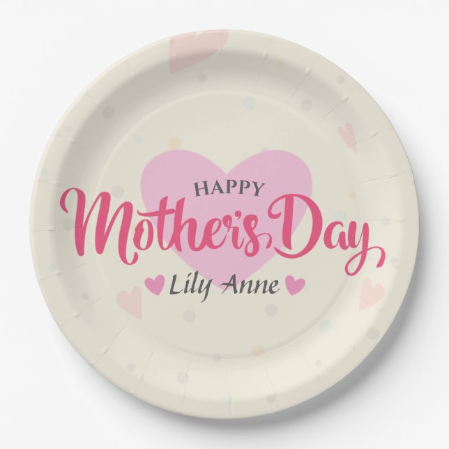 Personalized Custom Mother's Day | Paper Plate (Front)