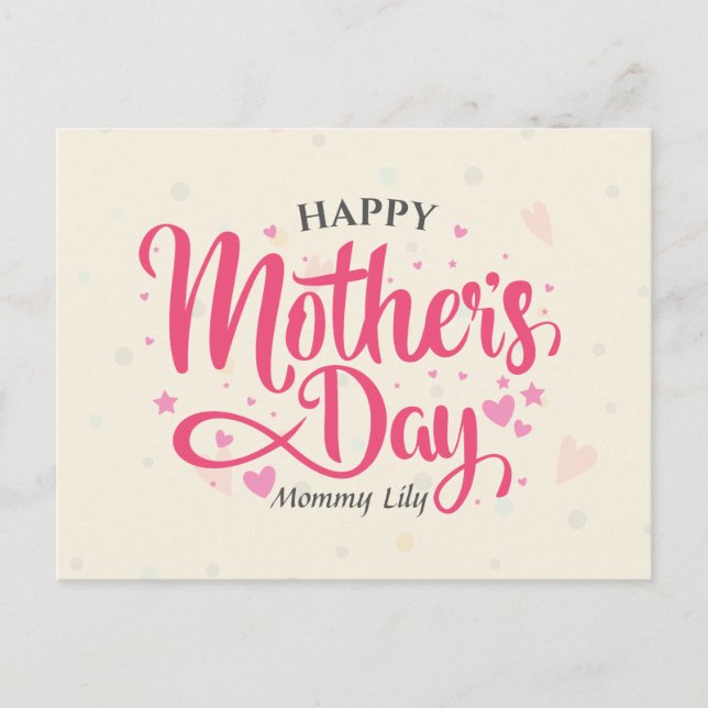 Personalized Custom Mother's Day | Postcard (Front)