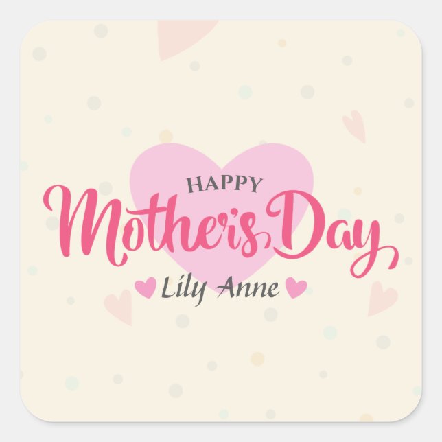 Personalized Custom Mother's Day | Sticker (Front)