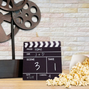 Personalized Custom Movie Clapboard Home Theatre Plaque