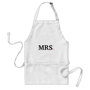 Personalized Custom Mrs. Wife Bride Standard Apron