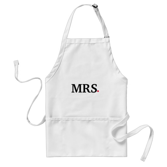 Personalized Custom Mrs. Wife Bride Standard Apron (Front)