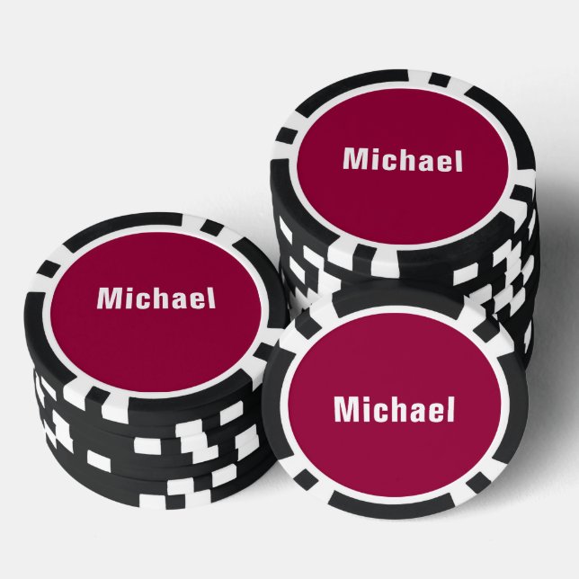 Personalized Custom Name and Colours Poker Chips (Stack)