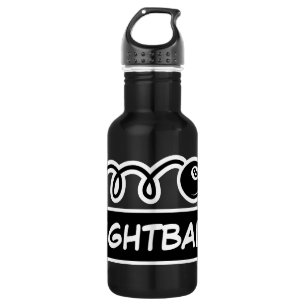 Personalized custom name billiards eightball 532 ml water bottle