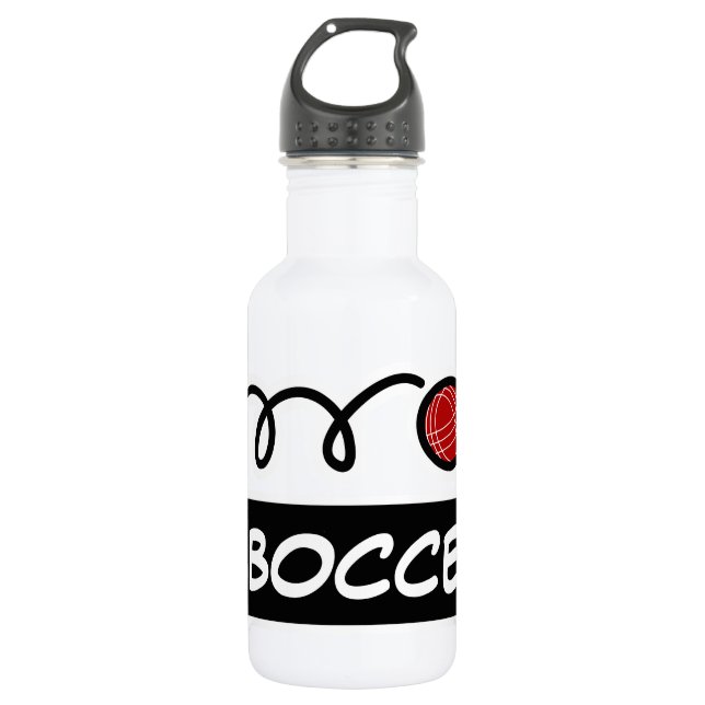Personalized custom name bocce ball gift 532 ml water bottle (Front)