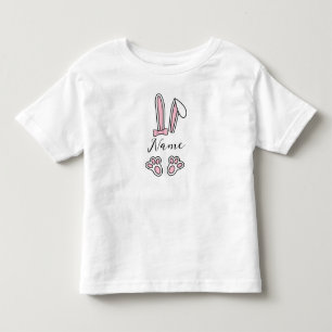 Personalized Custom Name Bunny Monogram Girl Toddler T-shirt