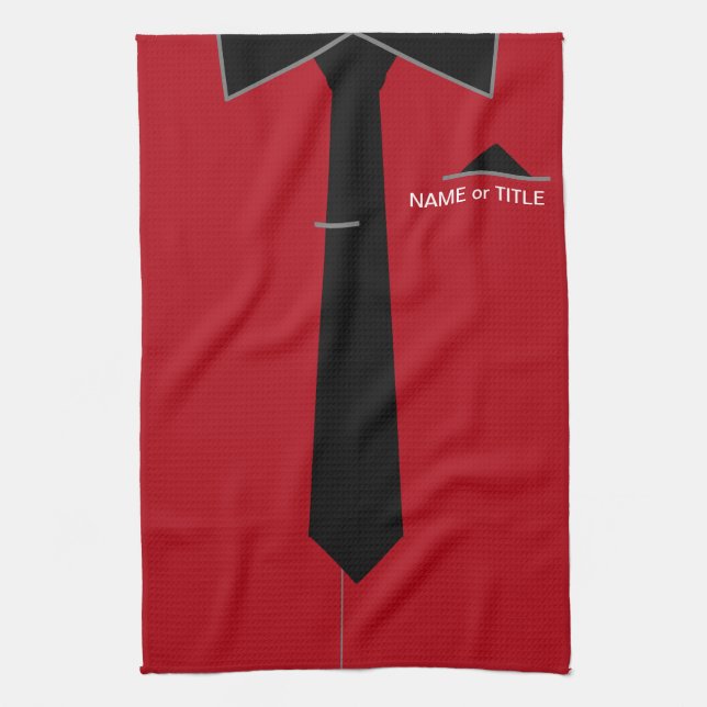 Personalized Custom Name Business Kitchen Towel (Vertical)