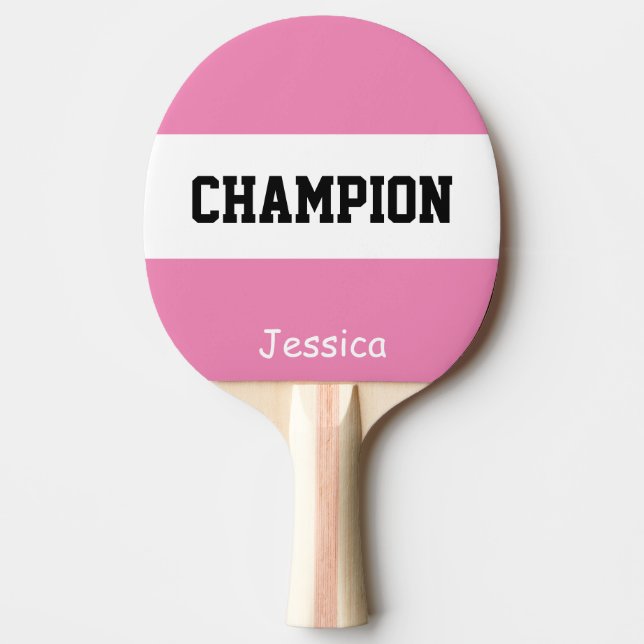 Personalized Custom Name Champion Ping Pong Paddle (Front)