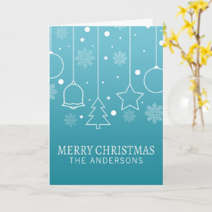 Personalized Custom Name Christmas   Greeting Card