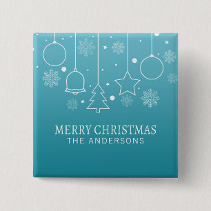 Personalized Custom Name Christmas   Pin Button