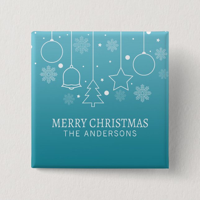 Personalized Custom Name Christmas | Pin Button (Front)