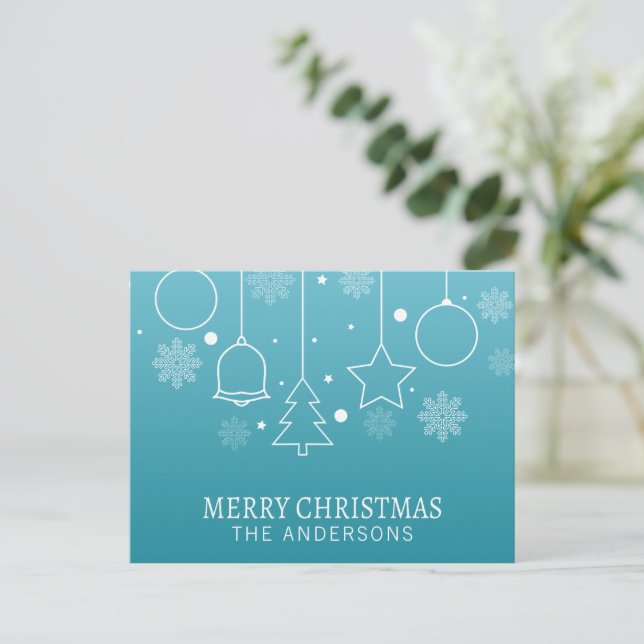 Personalized Custom Name Christmas | Postcard (Standing Front)