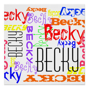 Personalized Custom Name Collage Colourful Poster