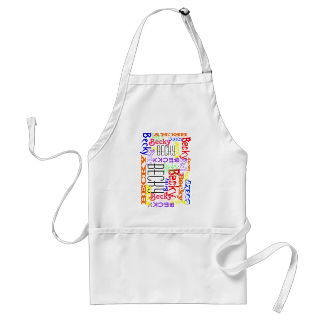 Personalized Custom Name Collage Colourful Standard Apron (Front)