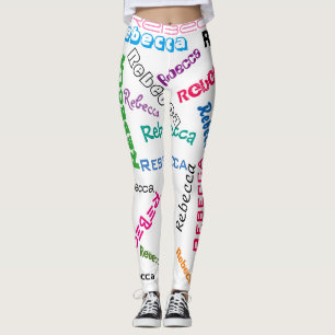 Personalized Custom Name Collage Leggings