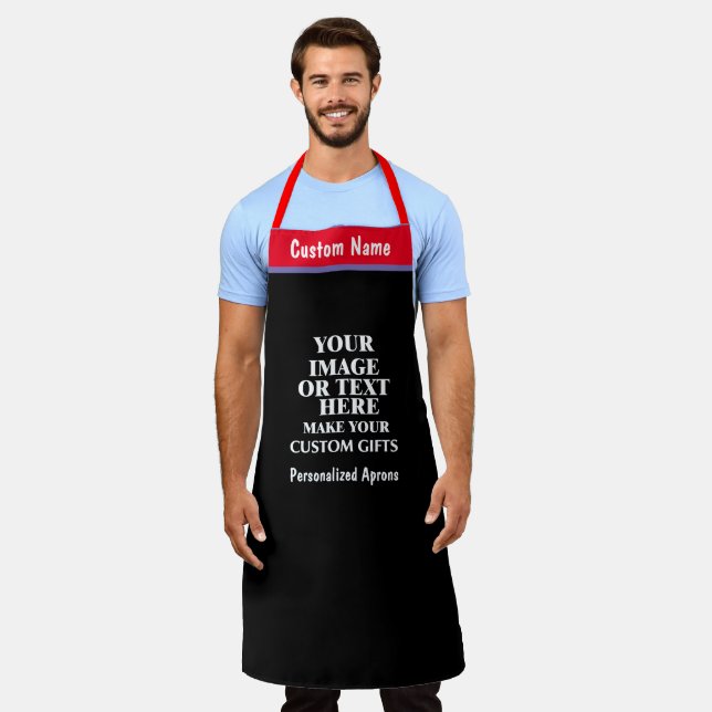Personalized Custom Name, Colour Create Your Own A Apron (Worn)