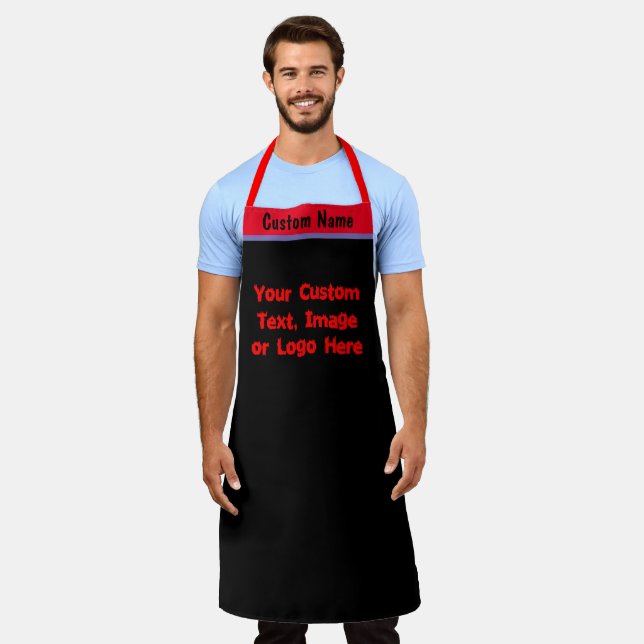 Personalized Custom Name, Colour Create Your Own Apron (Worn)