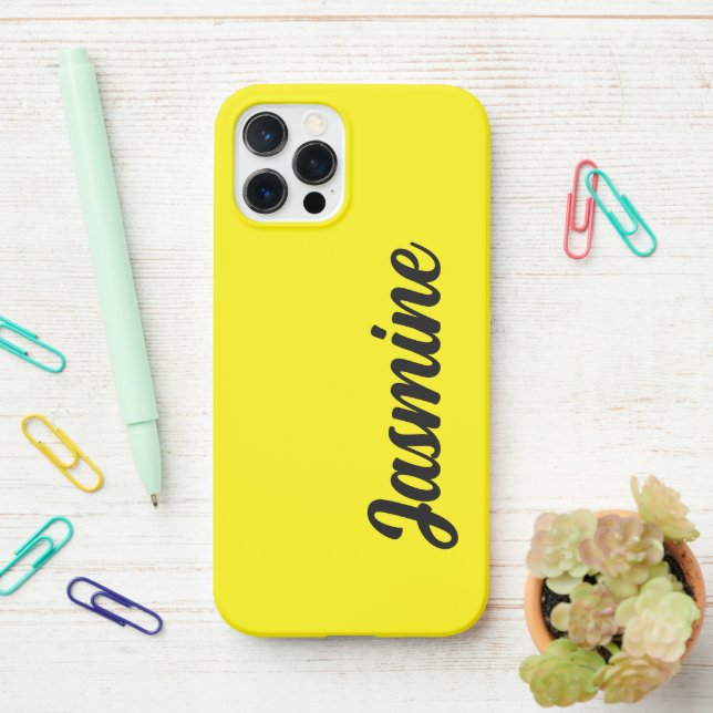 Personalized Custom Name Colours iPhone Cases . (On Desk)