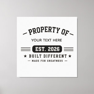 Personalized Custom Name Design – Minimal Modern T Canvas Print