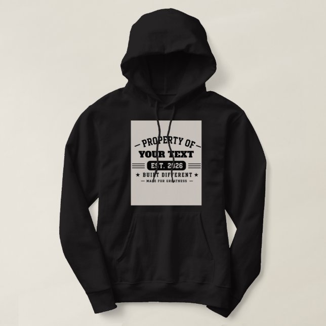 Personalized Custom Name Design – Minimal Modern T Hoodie (Design Front)