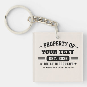 Personalized Custom Name Design – Minimal Modern T Keychain