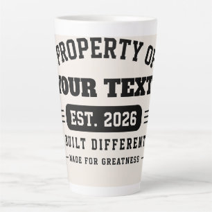 Personalized Custom Name Design – Minimal Modern T Latte Mug