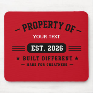 Personalized Custom Name Design – Minimal Modern T Mouse Pad