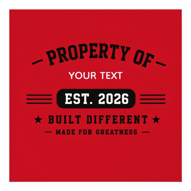 Personalized Custom Name Design – Minimal Modern T Photo Print (Front)
