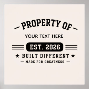 Personalized Custom Name Design – Minimal Modern T Poster
