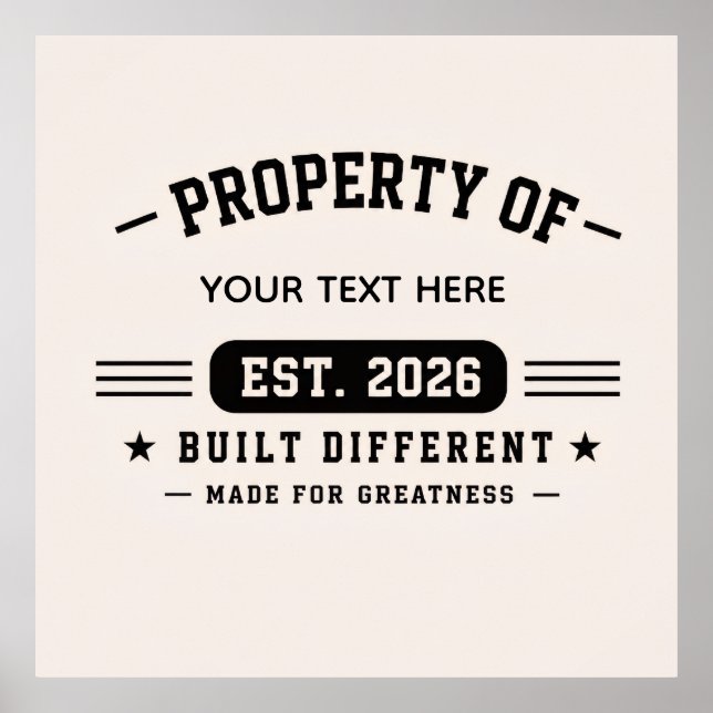 Personalized Custom Name Design – Minimal Modern T Poster (Front)