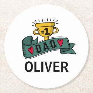 Personalized Custom Name Father's Day Coaster