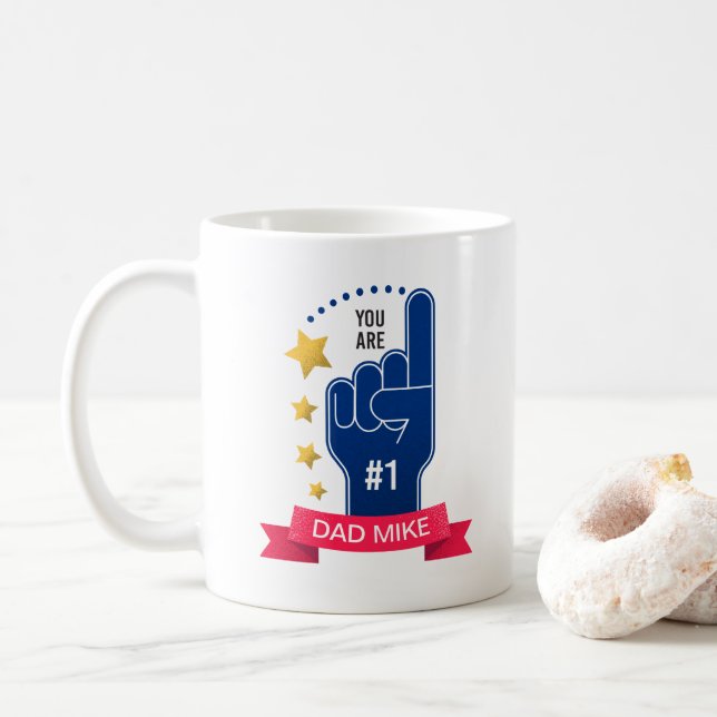 Personalized Custom Name Father's Day | Coffee Mug (With Donut)