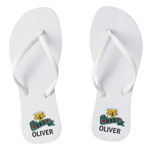 Personalized Custom Name Father's Day Flip Flops