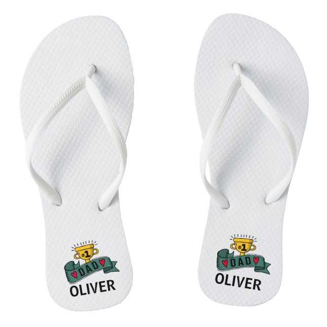 Personalized Custom Name Father's Day | Flip Flops (Footbed)