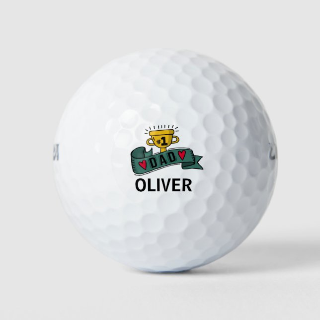 Personalized Custom Name Father's Day | Golf Balls (Front)