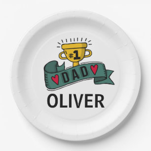 Personalized Custom Name Father's Day  Paper Plate