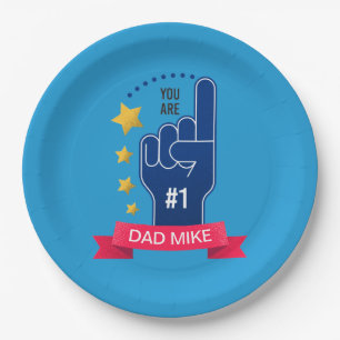 Personalized Custom Name Father's Day Paper Plate