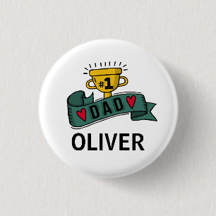 Personalized Custom Name Father's Day   Pin Button