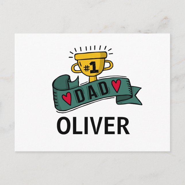 Personalized Custom Name Father's Day | Postcard (Front)