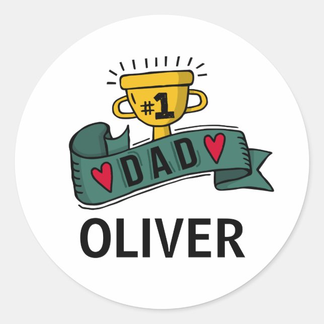 Personalized Custom Name Father's Day | Sticker (Front)