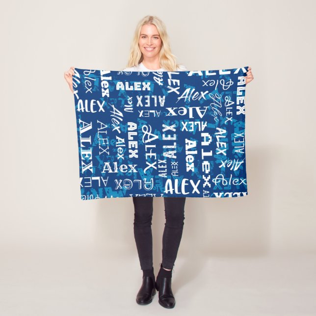 Personalized Custom Name for Alex Fleece Blanket (In Situ)