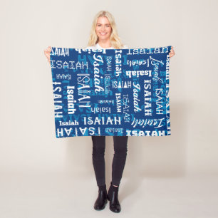 Personalized Custom Name for Isaiah Fleece Blanket