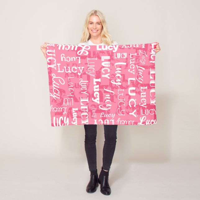 Personalized Custom Name for Lucy Fleece Blanket (In Situ)