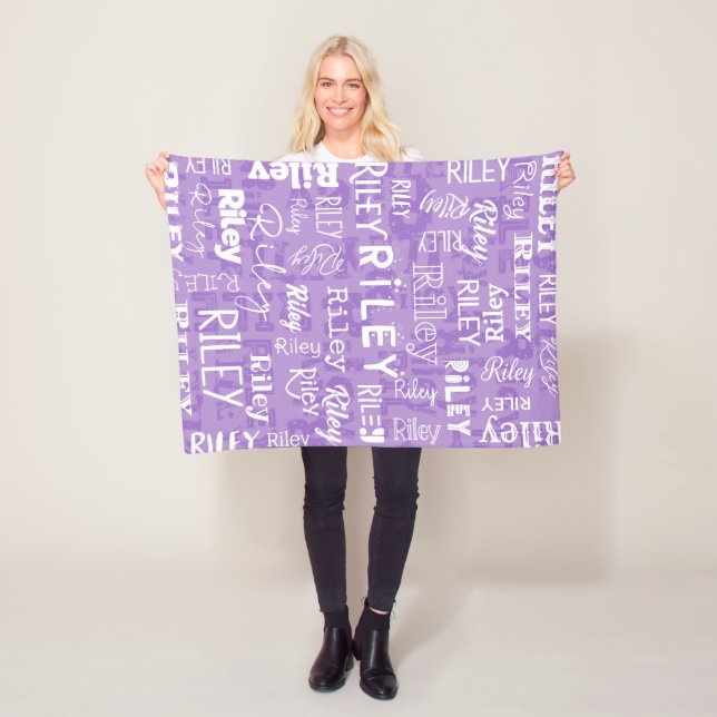 Personalized Custom Name for Riley Fleece Blanket (In Situ)