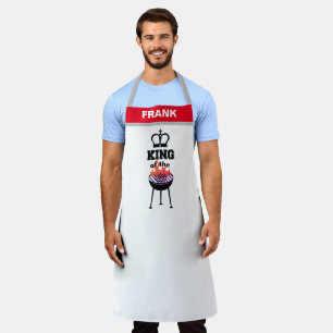 Personalized Custom Name Funny King of The Grill  Apron