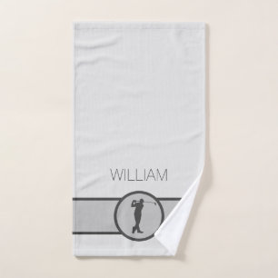 Personalized Custom Name Golfer Gifts Golf Hand Towel